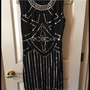 Live2Love (US size 2) black & silver 1920s dress